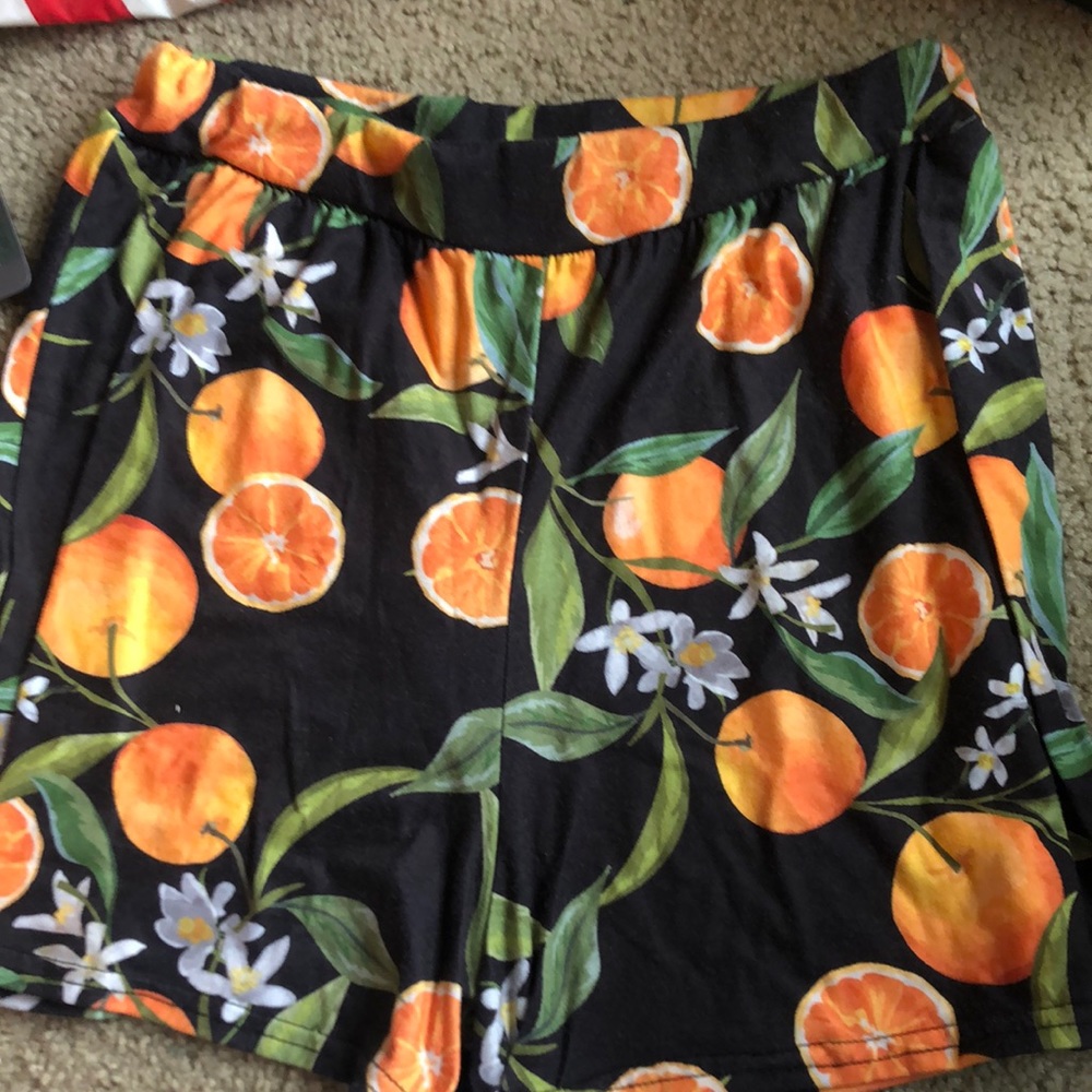 High Waist Soft Orange Shorts